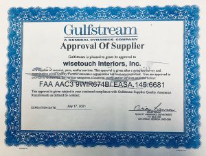 Gulfstream Approval of Supplier